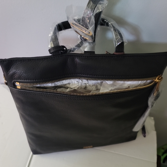 Margot Maggie Leather Back pack In Black - Picture 9 of 9